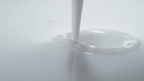 Pouring milk and making splash — Stock Video