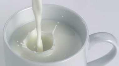 Süt beyaz kupa döktü