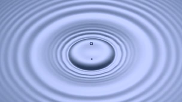 Water drops rippling — Stock Video