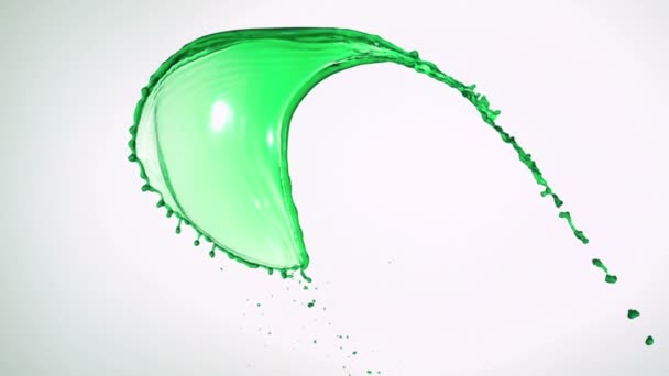 Salpicadura de agua verde — Vídeo de stock