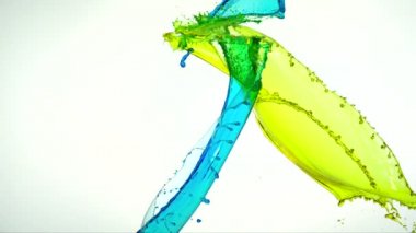 Mavi ve sarı su sıçrama