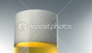 Bira köpük ve cam kabarcıkları