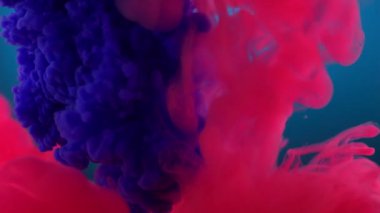 Pembe ve Mor mürekkep su