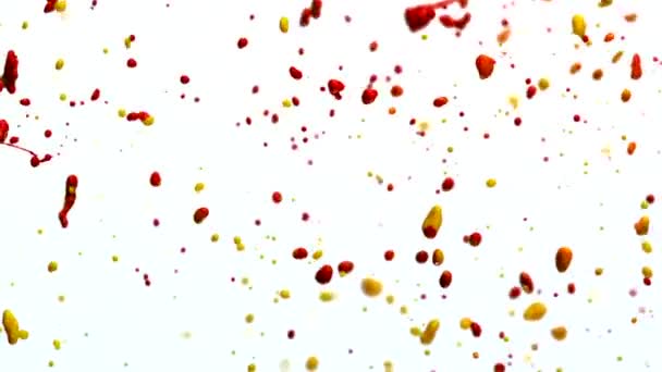 颜色液珠和滴 — 图库视频影像