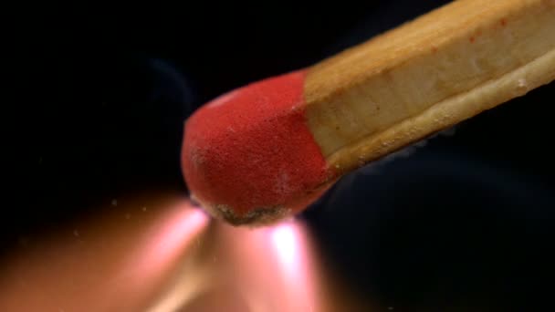 Igniting matchstick — Stock Video