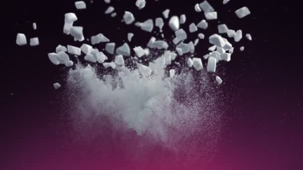 Crushed tablet explosion — Stock Video