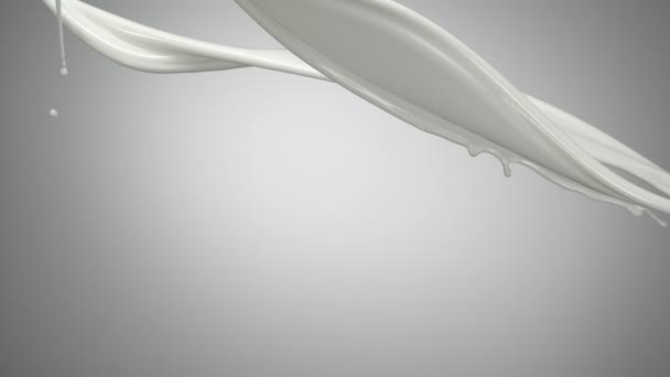 Salpicaduras de leche en el aire — Vídeo de stock