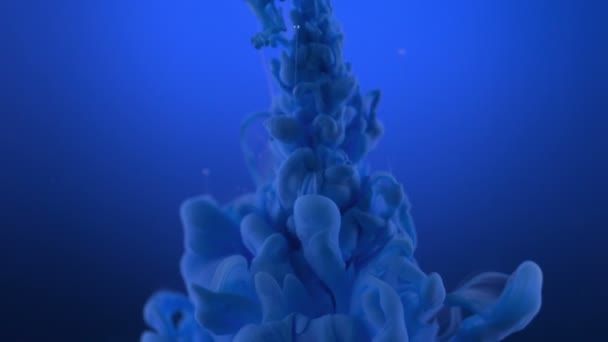 水の中の青インク — ストック動画