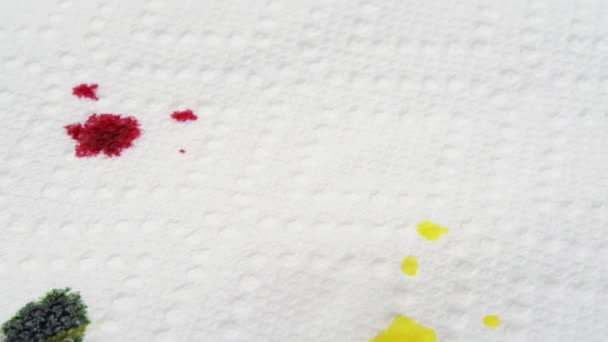 Encre goutte à goutte sur papier absorbant — Video