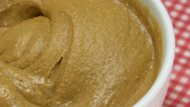 Churning peanut butter — Stock Video