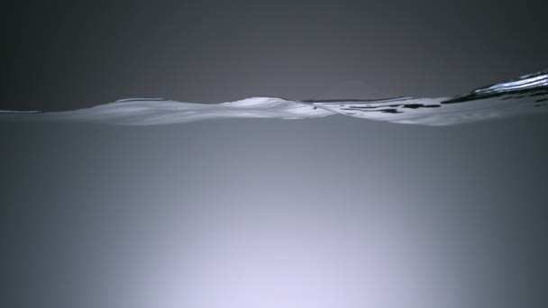 Кубики льда падают в воду — стоковое видео
