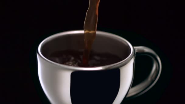 Pouring coffee into cup — Stock Video