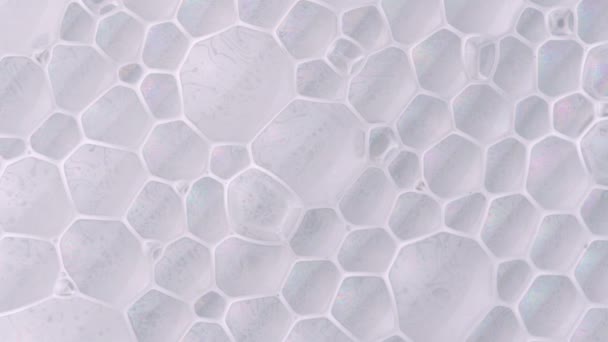 白色液体泡沫的形成 — 图库视频影像