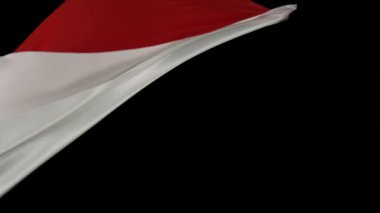 Kırmızı ve beyaz kumaş akan