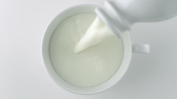 verser le lait dans une tasse 