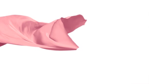 Tessuto rosa che scorre nell'aria — Video Stock
