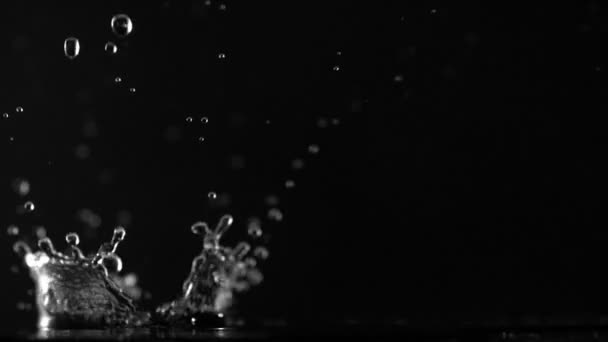 Water drop making splash — Stock Video