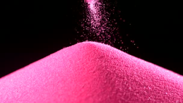 Pile of pink colored sand — Stock Video