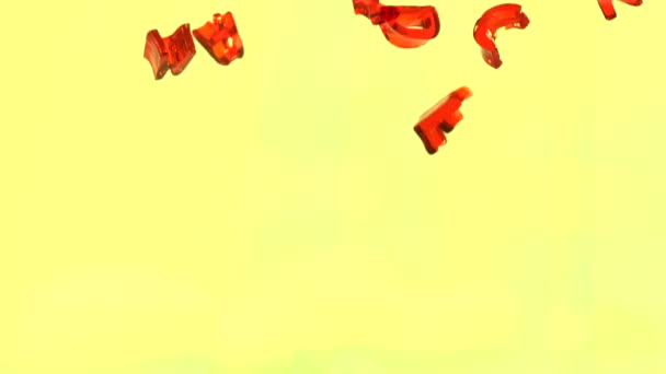 Alfabet w kształcie jelly objętych — Wideo stockowe