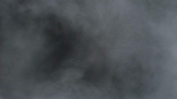 煙が黒の背景に出てくる — ストック動画