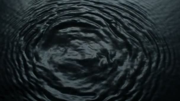 Ondulazione dell'acqua su sfondo nero — Video Stock