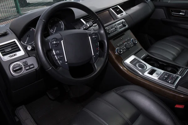 Close-up van een dashboard, een auto-interieur — Stockfoto