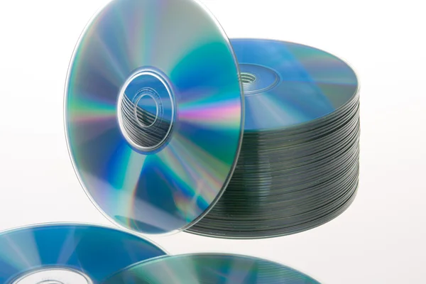 Natura morta ritratto di una pila di compact disc — Foto Stock