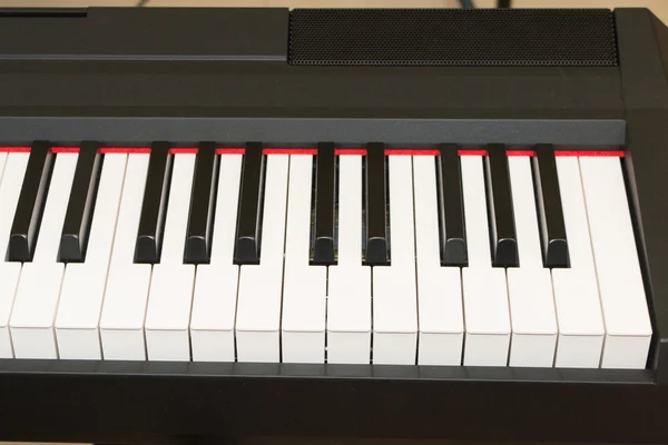 Close-up of piano keys. close frontal view. — Stock Photo, Image