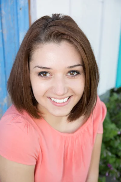 Portrait of beautiful charming smiling woman — Stock Photo, Image