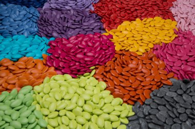 Drajelik, arka plan doku kaplı şeker hapları bol