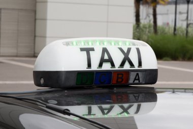 Bir taksi araba için kayıt