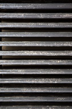 Siyah yanık ahşap arka plan dikey kaburgalar