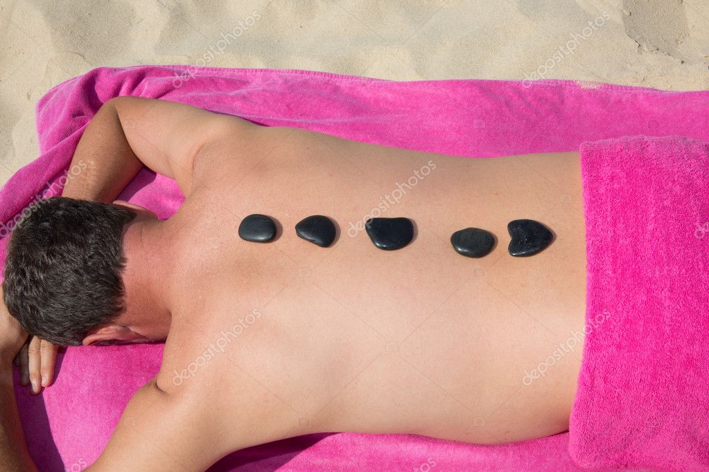 Massage beach curly skinny