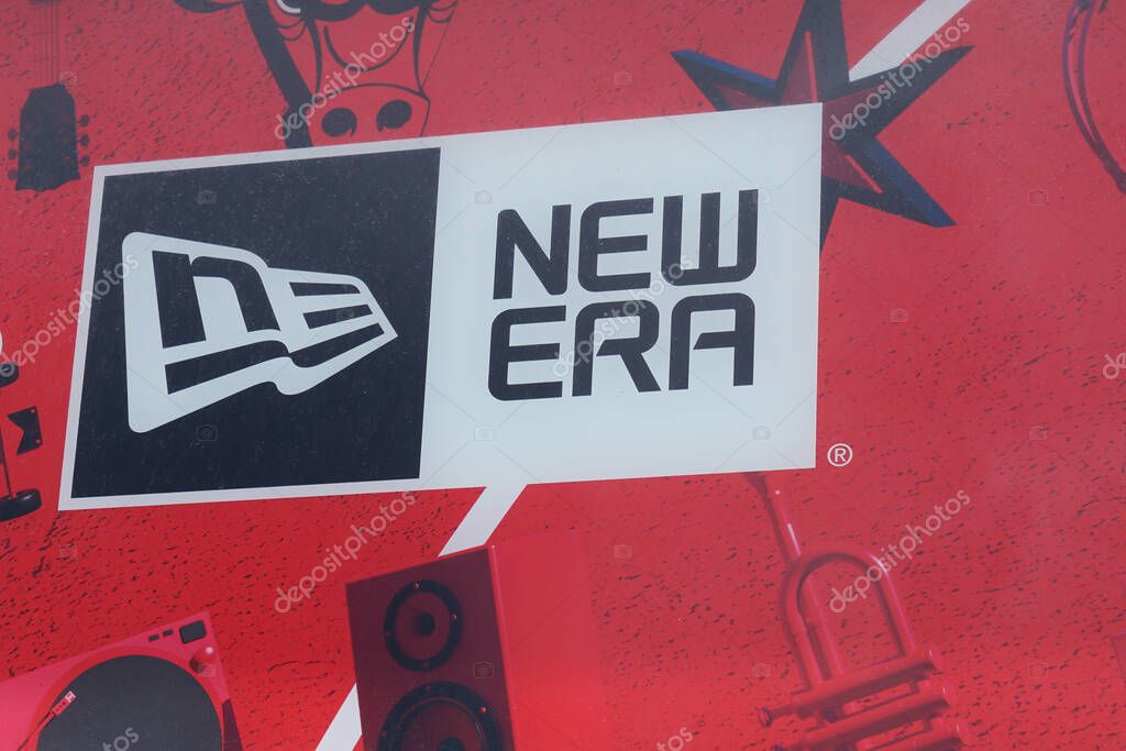 Bordeaux , Aquitaine / France - 10 20 2020 : New Era Cap logo and text sign on shop front of retailer for neweracap brand store