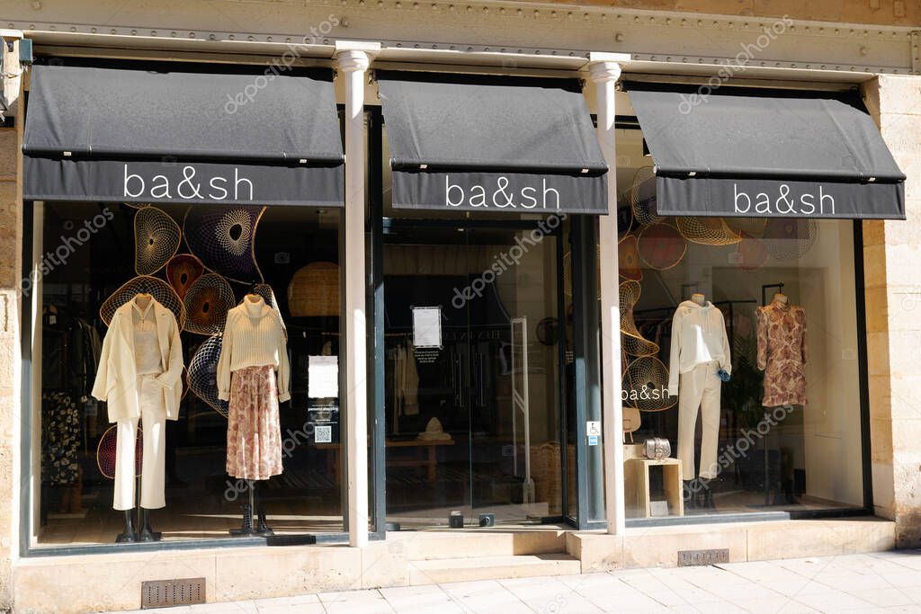 Bordeaux , Aquitaine / France - 11 08 2020 : Ba&sh sign text and logo front of store of boutique facade fashion Women clothing shop