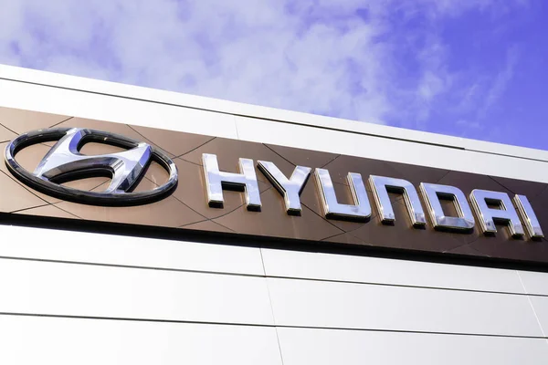 Burdeos Aquitania Francia 2020 Logotipo Hyundai Signo Tex Tienda Concesionarios — Foto de Stock