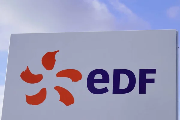 Bordeaux Akwitania Francja 2020 Logo Edf Znak Tekstowy Biurze Budowlanym — Zdjęcie stockowe