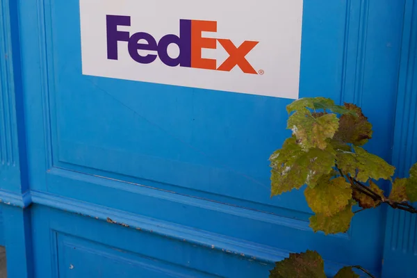 Bordeaux Aquitaine France 2020 Fedex Express Logo Sign Text Wall — 스톡 사진