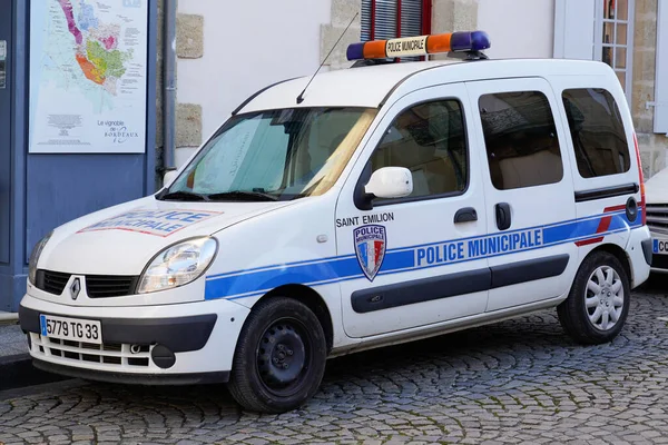 Saint Emilion Aquitaine France 2020 Saint Emilion City Car Police — стокове фото