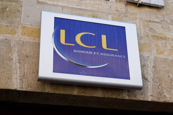 Burdeos Aquitania Francia 2020 Lcl Banque Logo Text Sign French — Foto de Stock