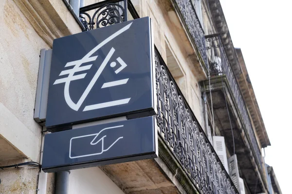 Bordeaux Aquitaine France 2020 Caisse Epargne Κείμενο Πινακίδας Και Γκρι — Φωτογραφία Αρχείου
