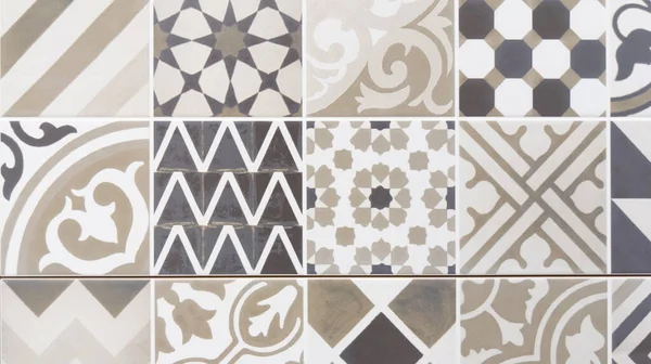 soyut kahverengi mozaik Portekiz desenli azulejo desenli desen desen dekorasyon kumaş elbise arka planı