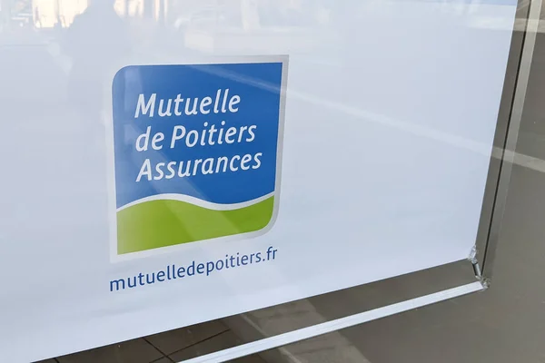 Burdeos Aquitania Francia 2020 Mutuelle Poitiers Asegura Logo Texto Signo — Foto de Stock