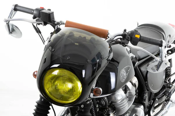 Bordeaux Aquitaine France 2020 Royal Enfield Front Light Yellow Motorcycle — Stock Photo, Image