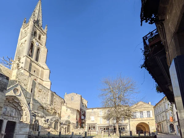 Bordeaux Aquitaine Francie 2020 Kostel Emiliona Historickém Městě Vinařské Turistiky — Stock fotografie