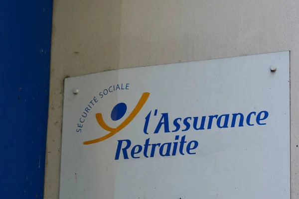 Bordeaux Aquitaine Frankrig 2020 Securite Social Sikring Retraite Fransk Logo - Stock-foto