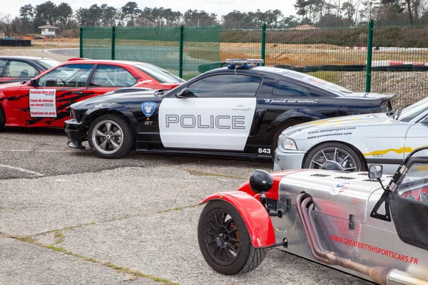 Bordeaux Aquitaine France 2020 Ford Mustang Police Car Transformers Film — 스톡 사진