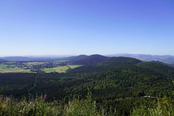 Puy Dome Vulkaan Oude Berg Panorama Ketting Frankrijk Zomerdag — Stockfoto