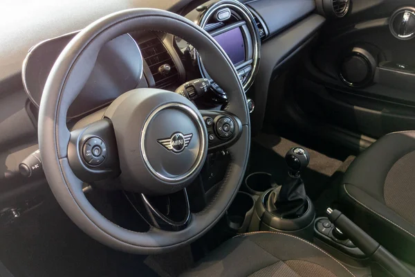 Bordeaux Aquitaine Frankrijk 2021 Mini Auto Dashboard Detail Interieur Modern — Stockfoto