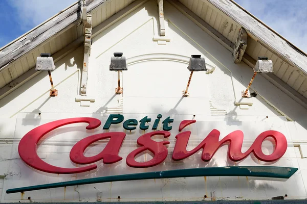 Bordeaux Aquitaine France 2021 Petit Casino Logo Text Sign Store — Stock Photo, Image